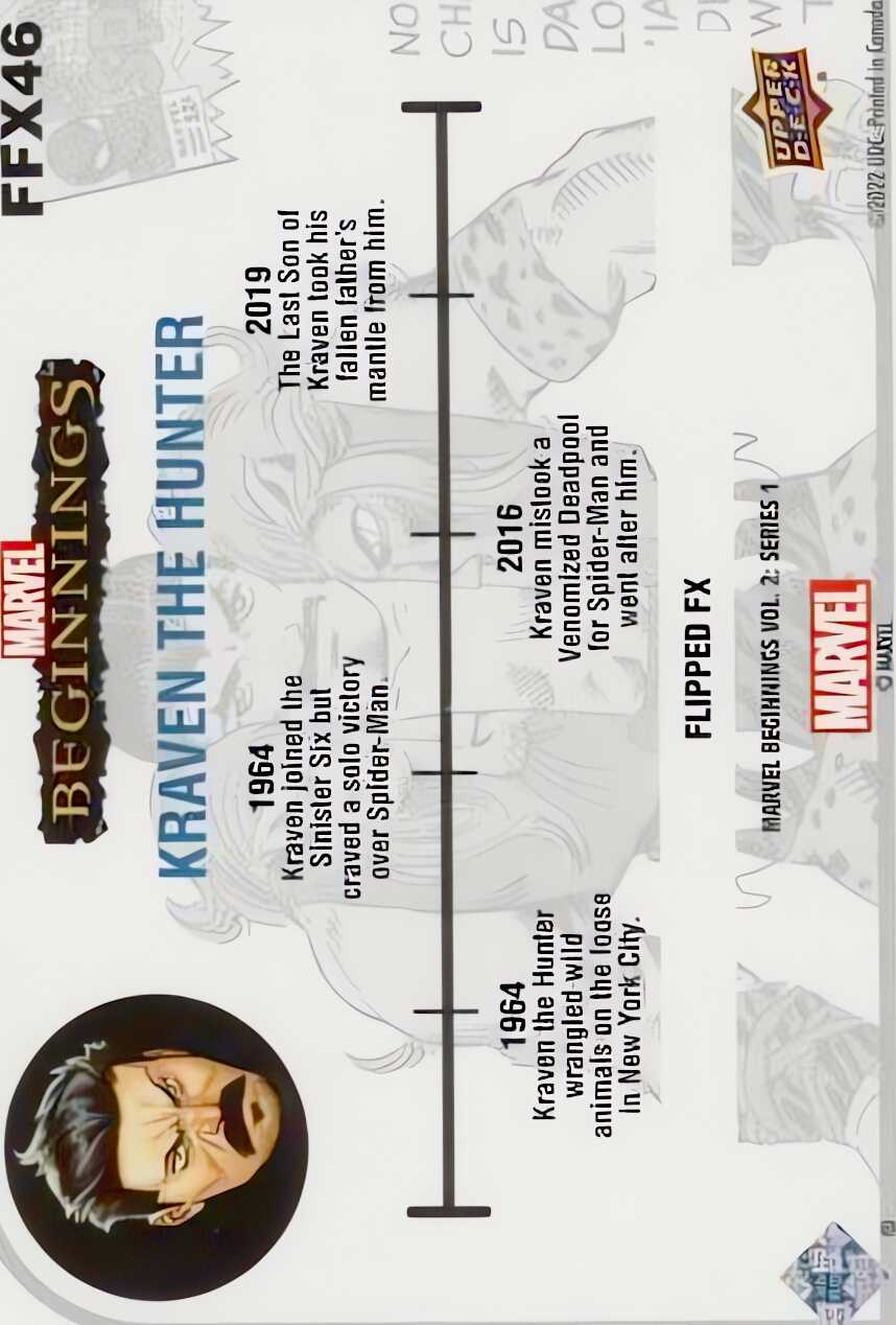 Kraven The Hunter back card image