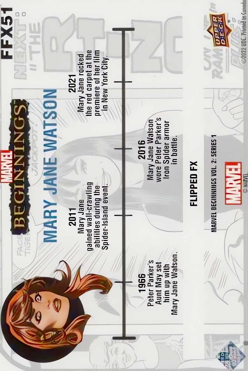 Mary Jane Watson back card image