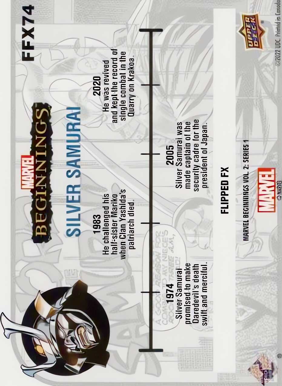 Silver Samurai back card image