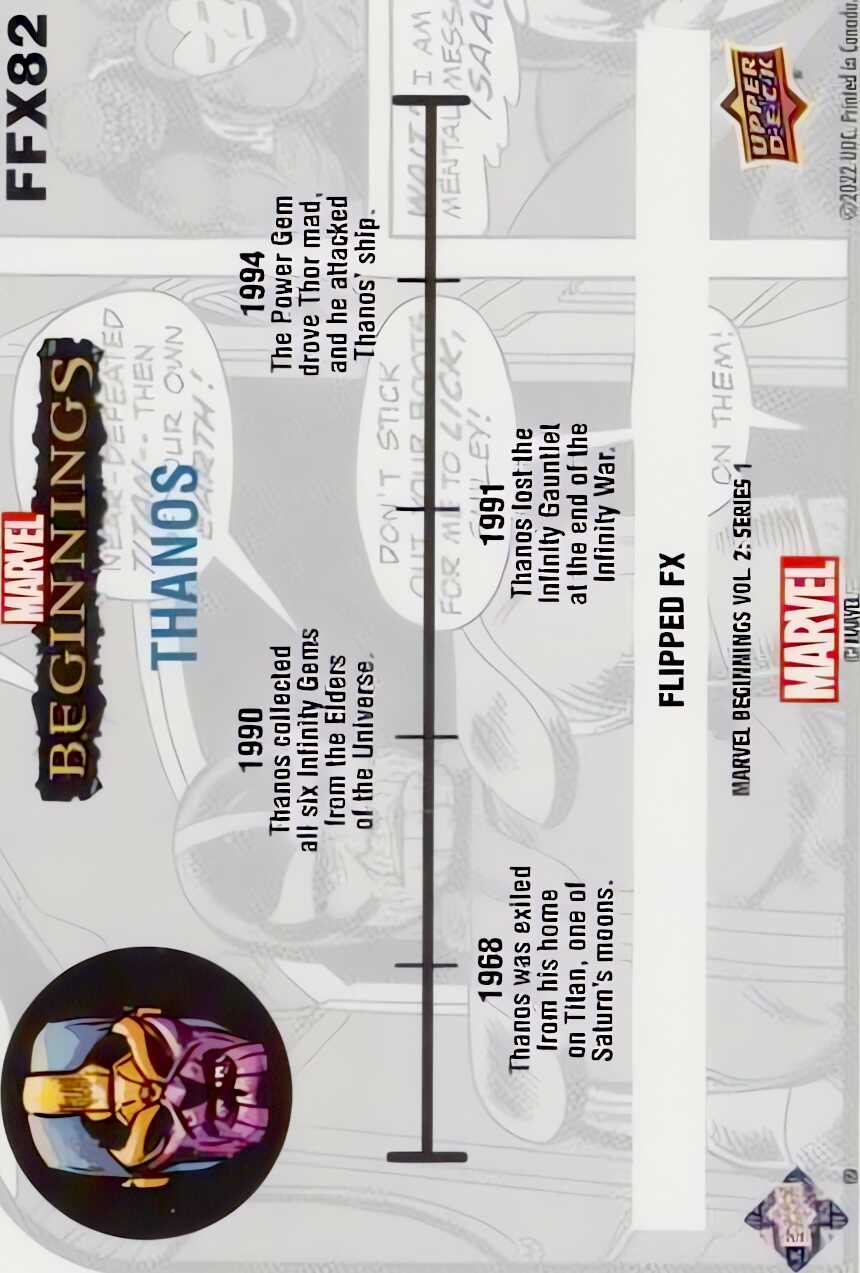 Thanos back card image