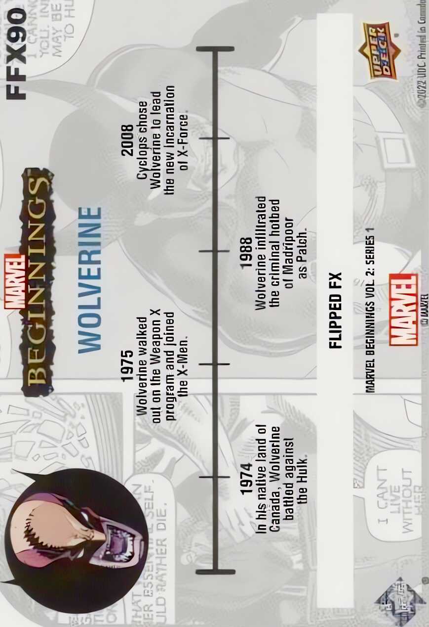 Wolverine back card image