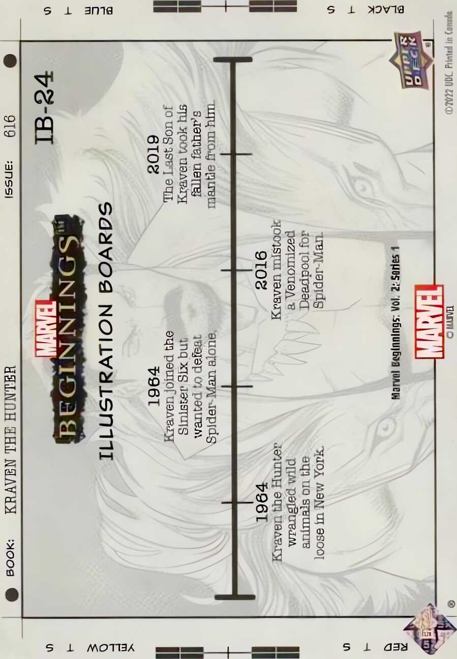 Kraven The Hunter back card image