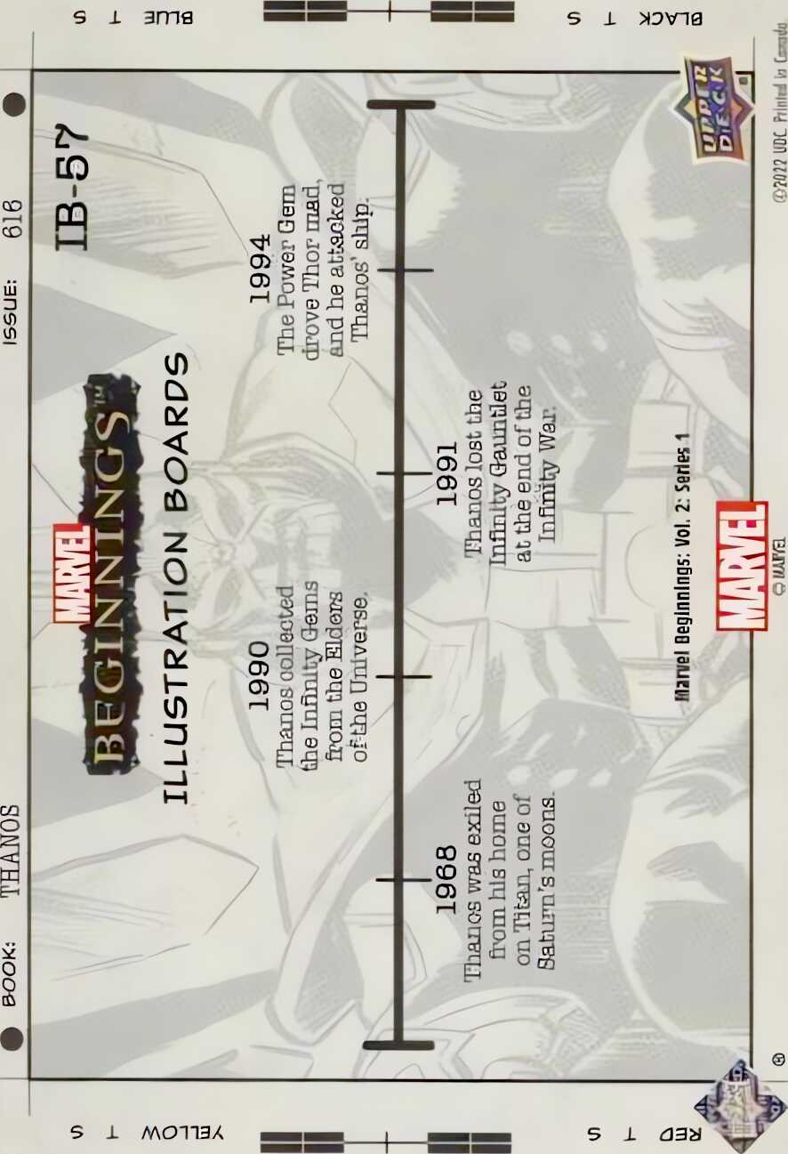 Thanos back card image