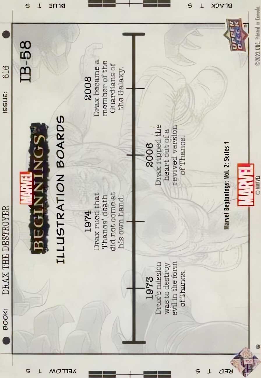 Drax The Destroyer back card image