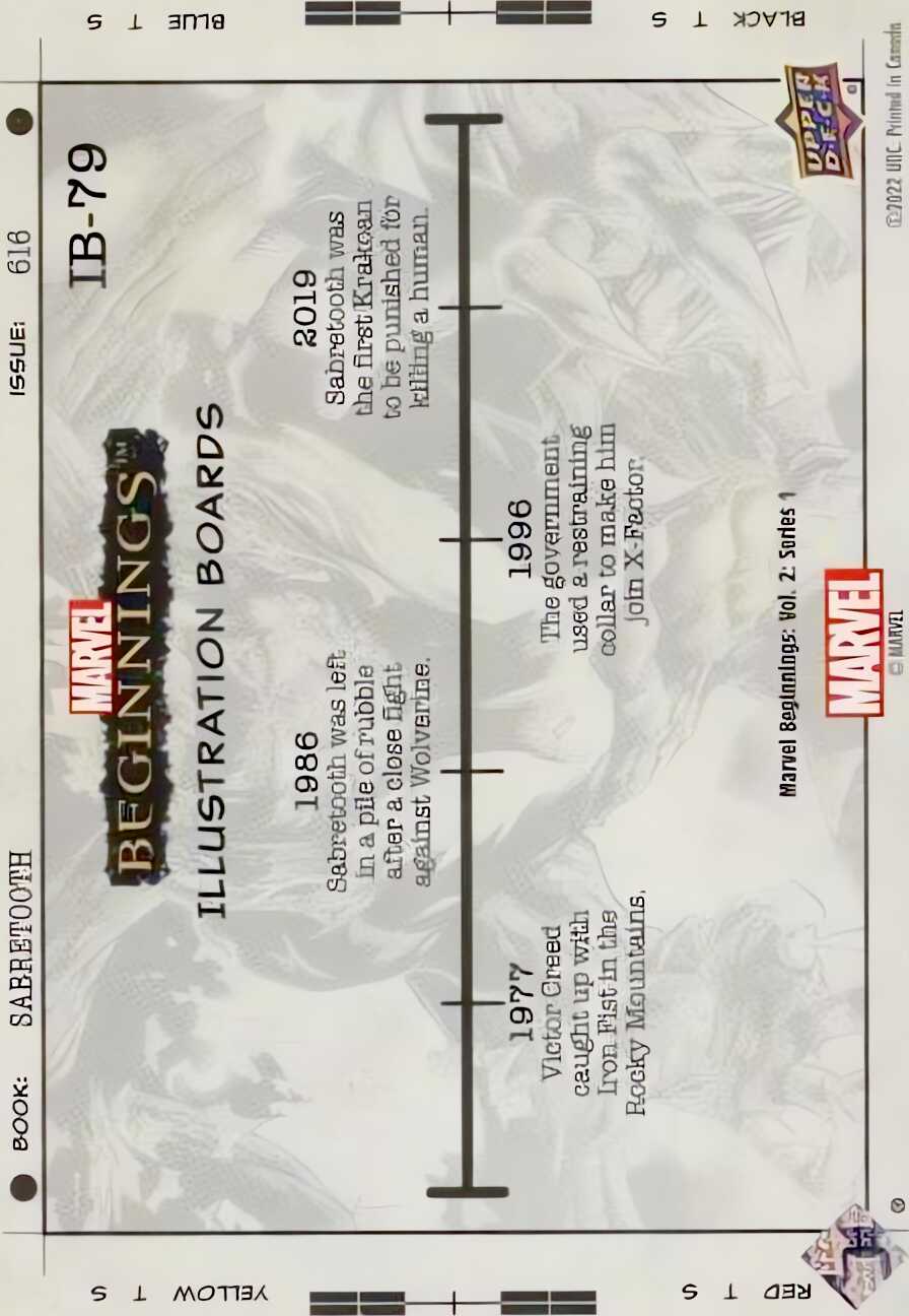 Sabretooth back card image