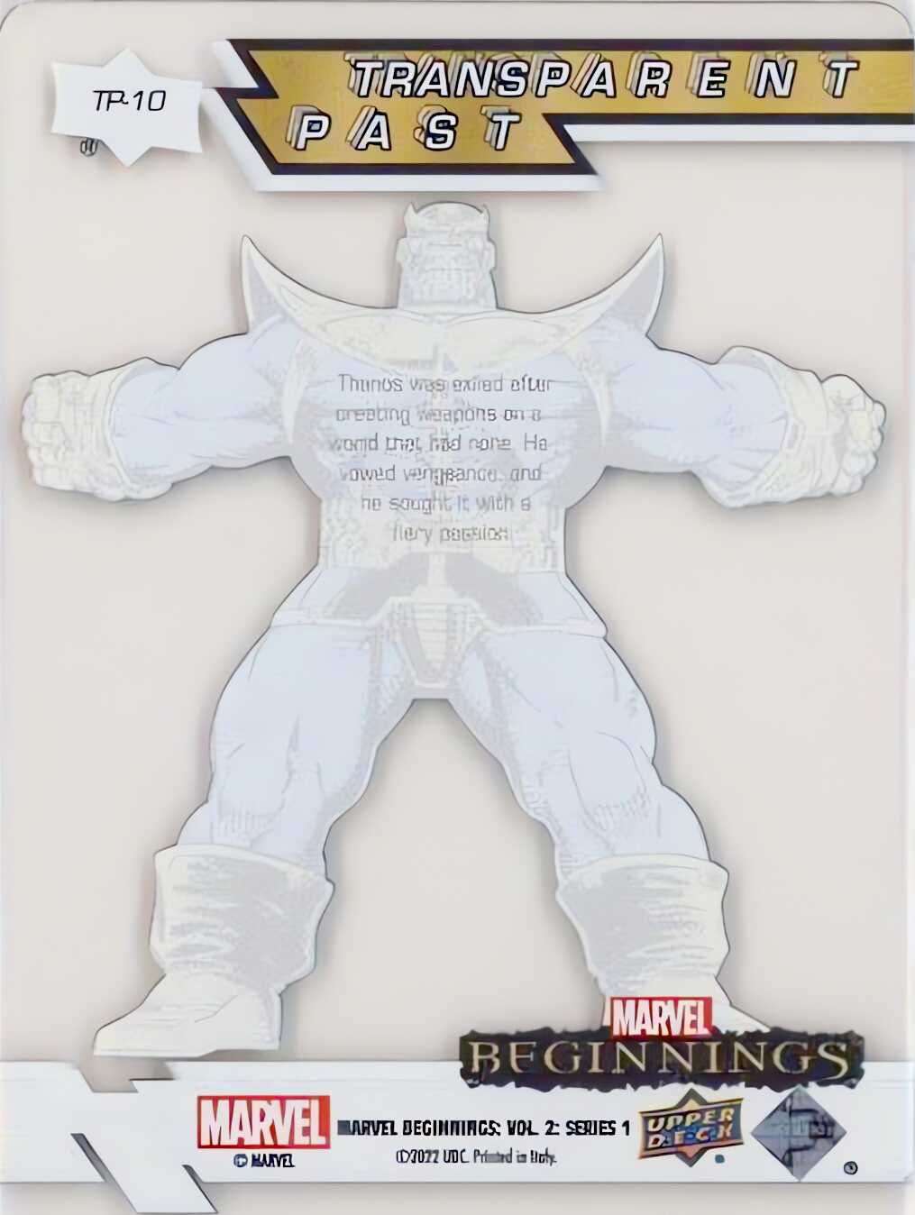 Thanos back card image