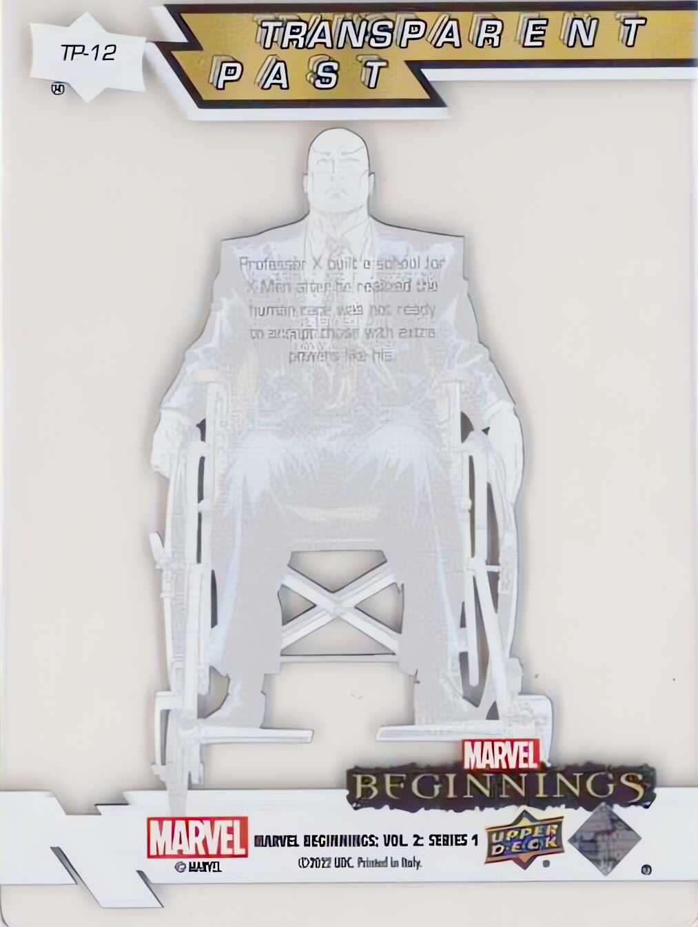 Professor X back card image
