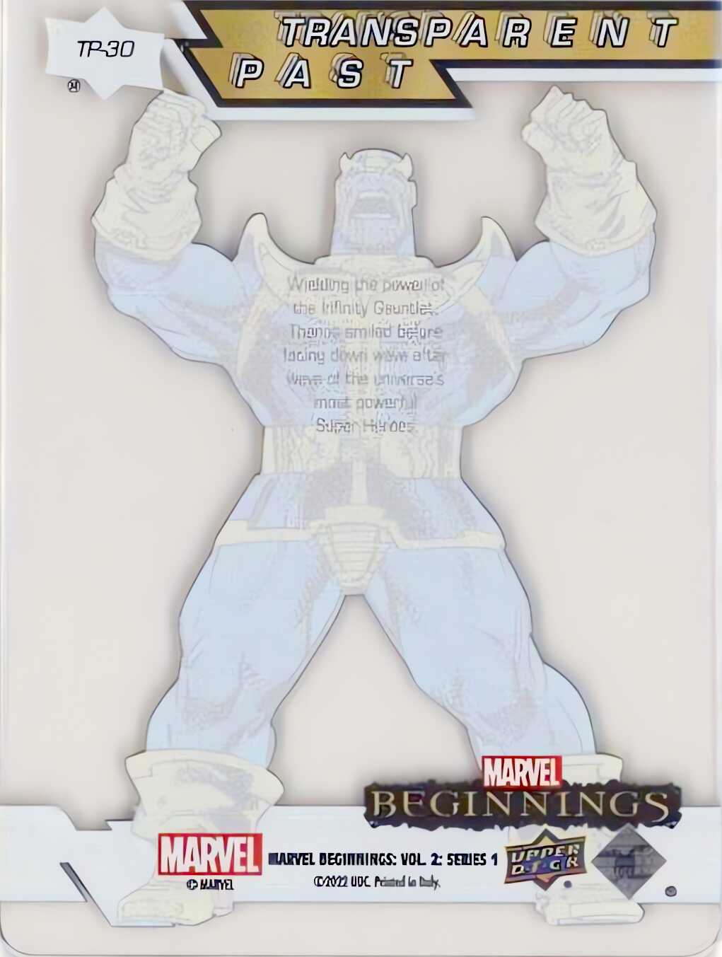Thanos back card image