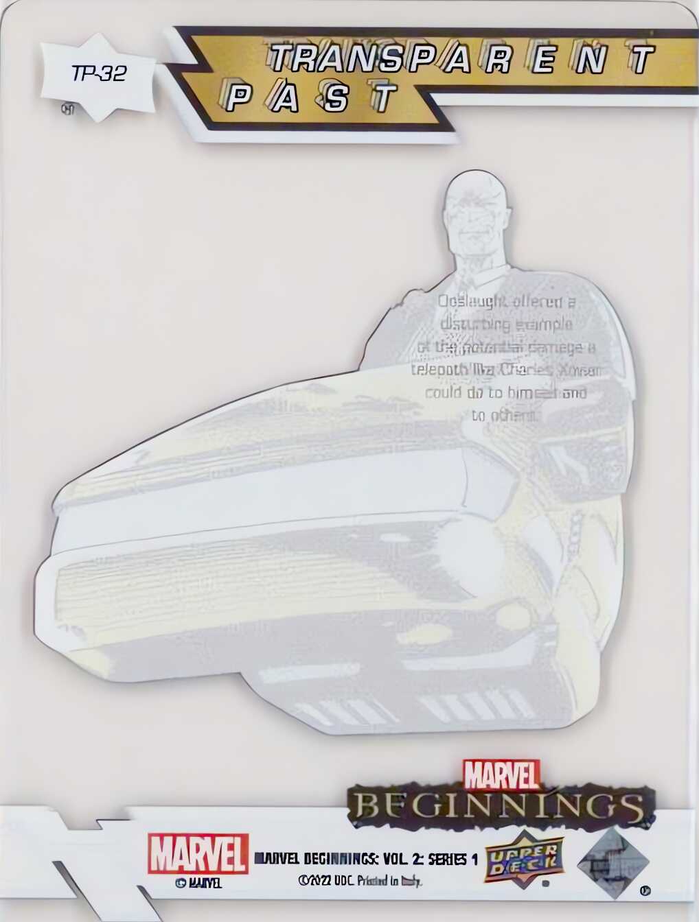 Professor X back card image
