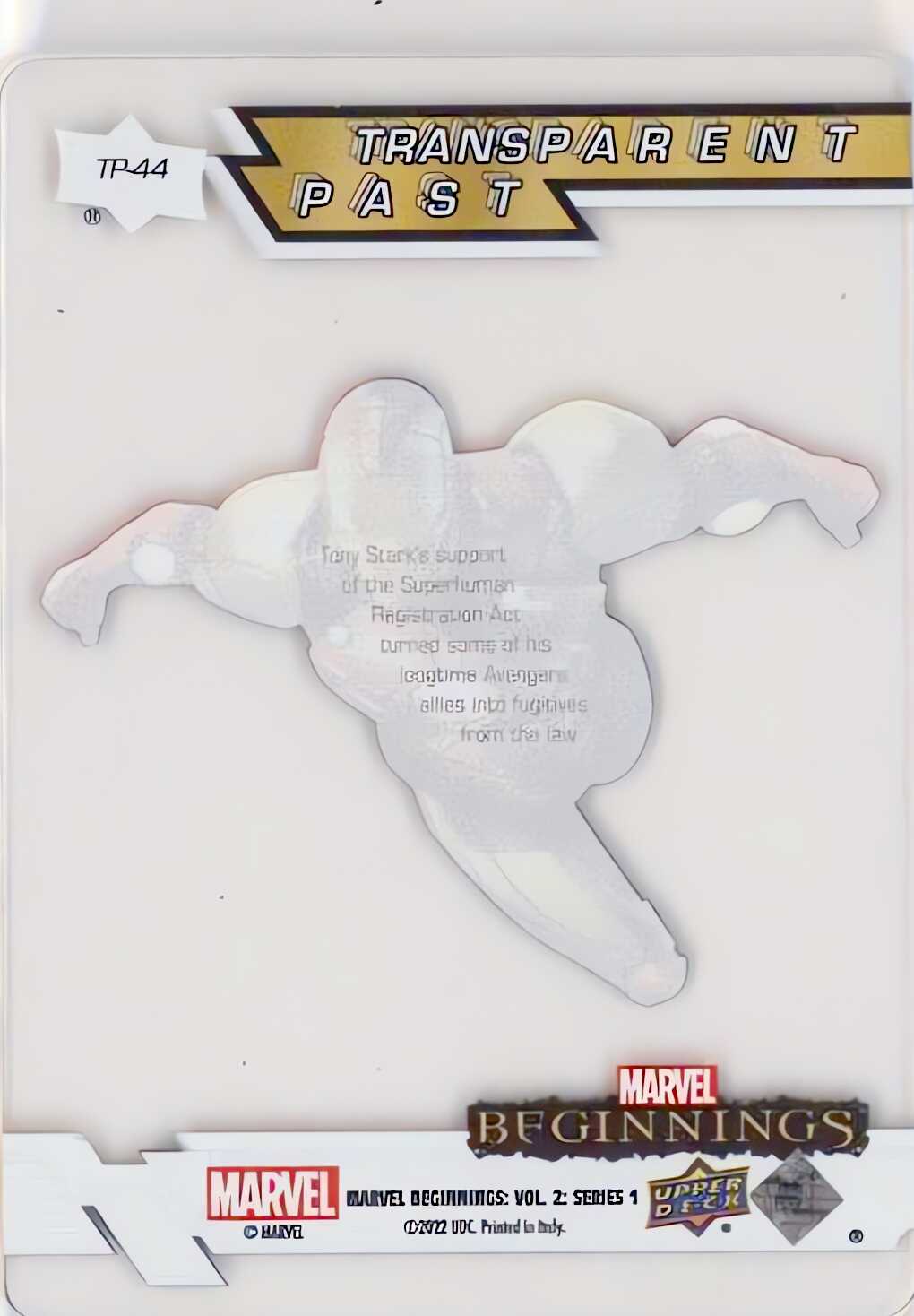 Iron Man back card image