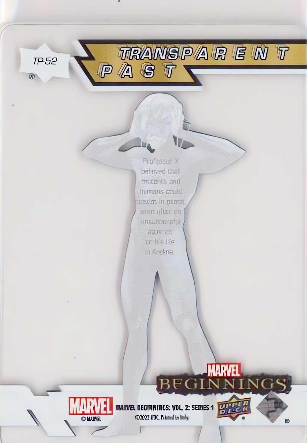 Professor X back card image