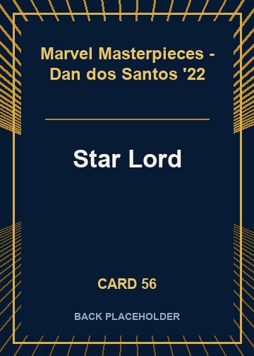 Star Lord back card image