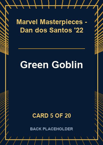 Green Goblin back card image