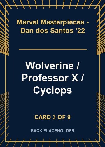 Wolverine / Professor X / Cyclops back card image