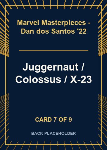 Juggernaut / Colossus / X-23 back card image