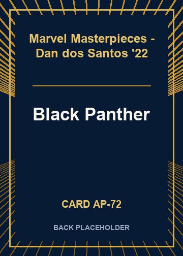 Black Panther back card image