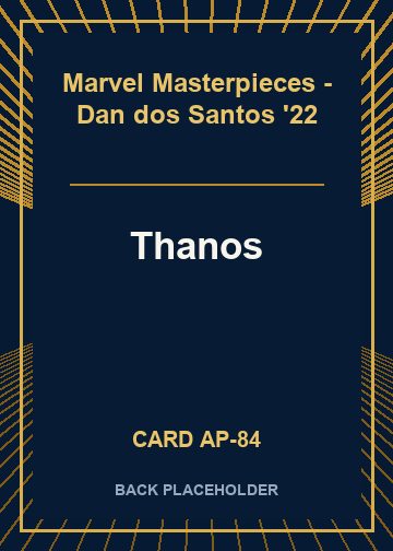 Thanos back card image