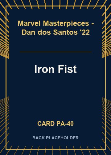 Iron Fist back card image