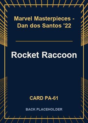 Rocket Raccoon back card image