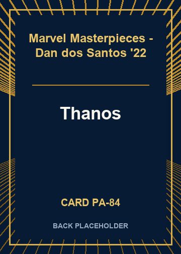Thanos back card image