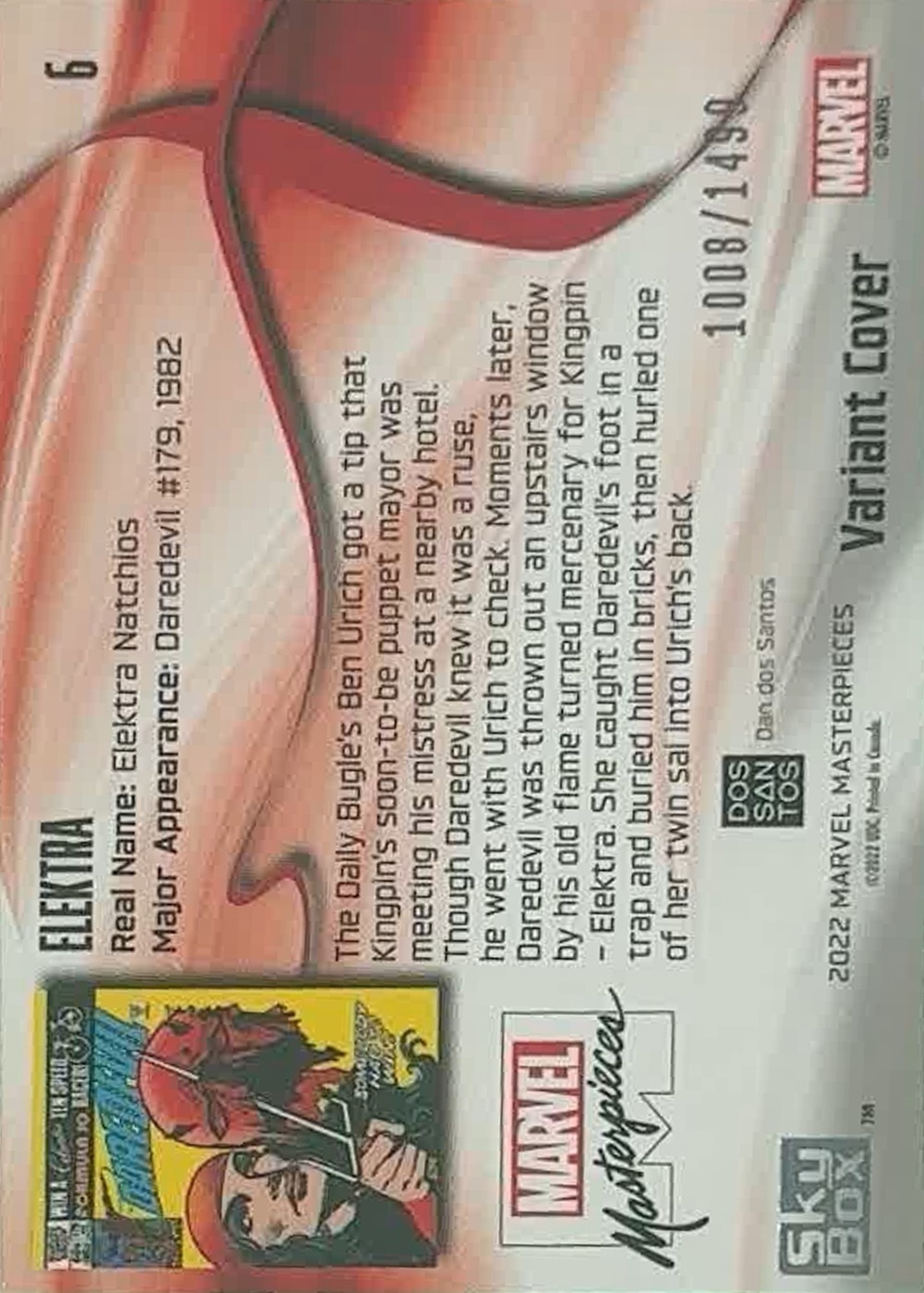Elektra back card image