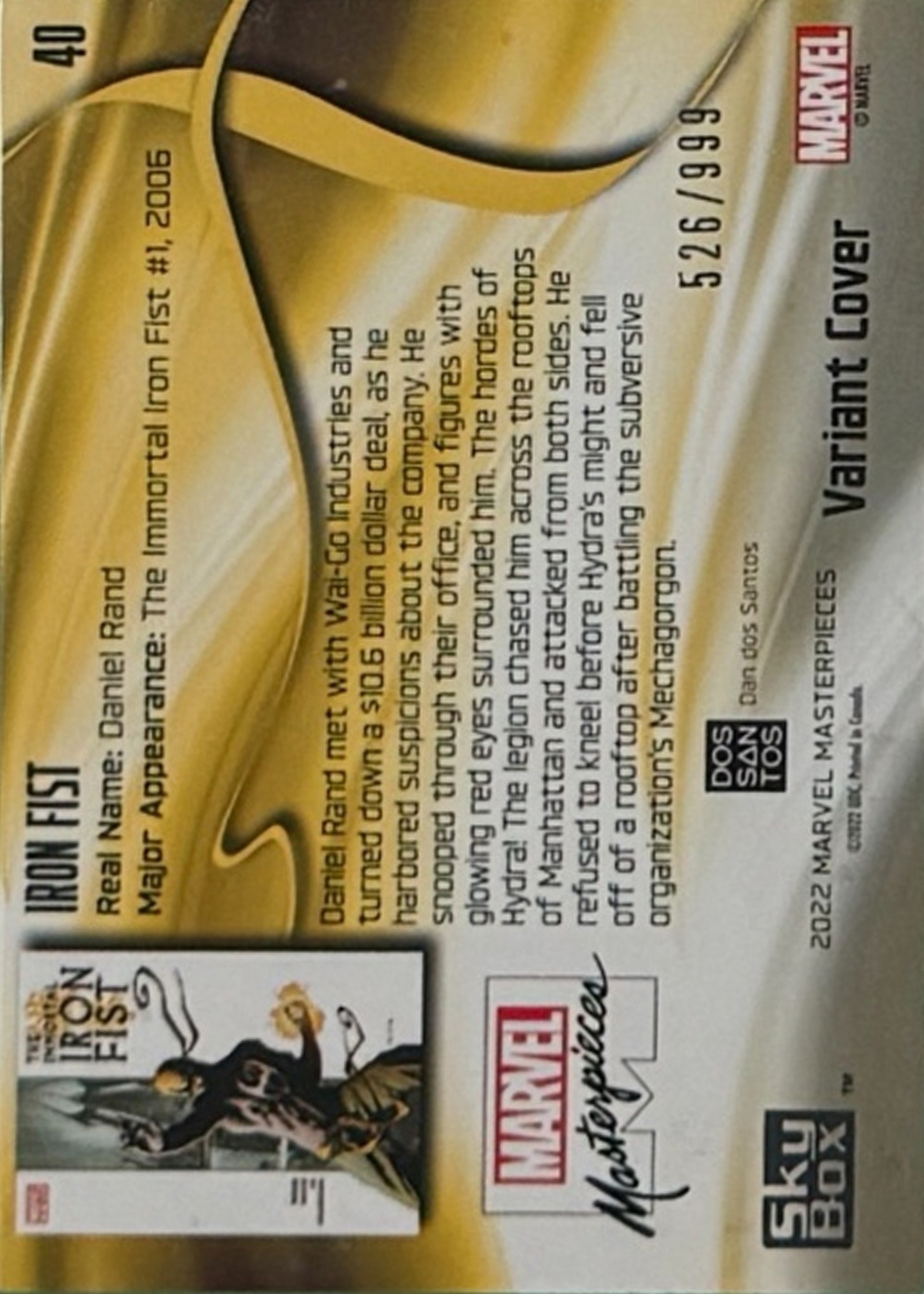 Iron Fist back card image