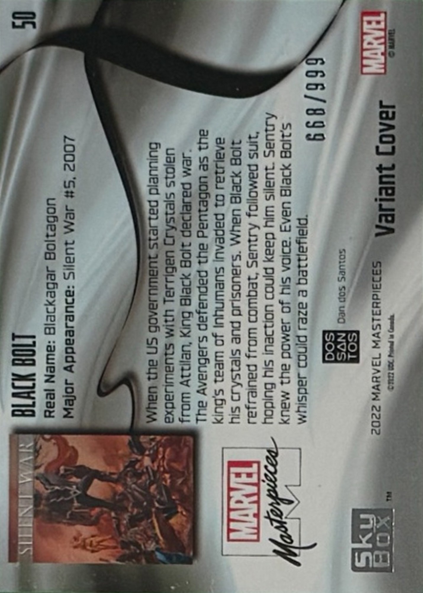 Black Bolt back card image