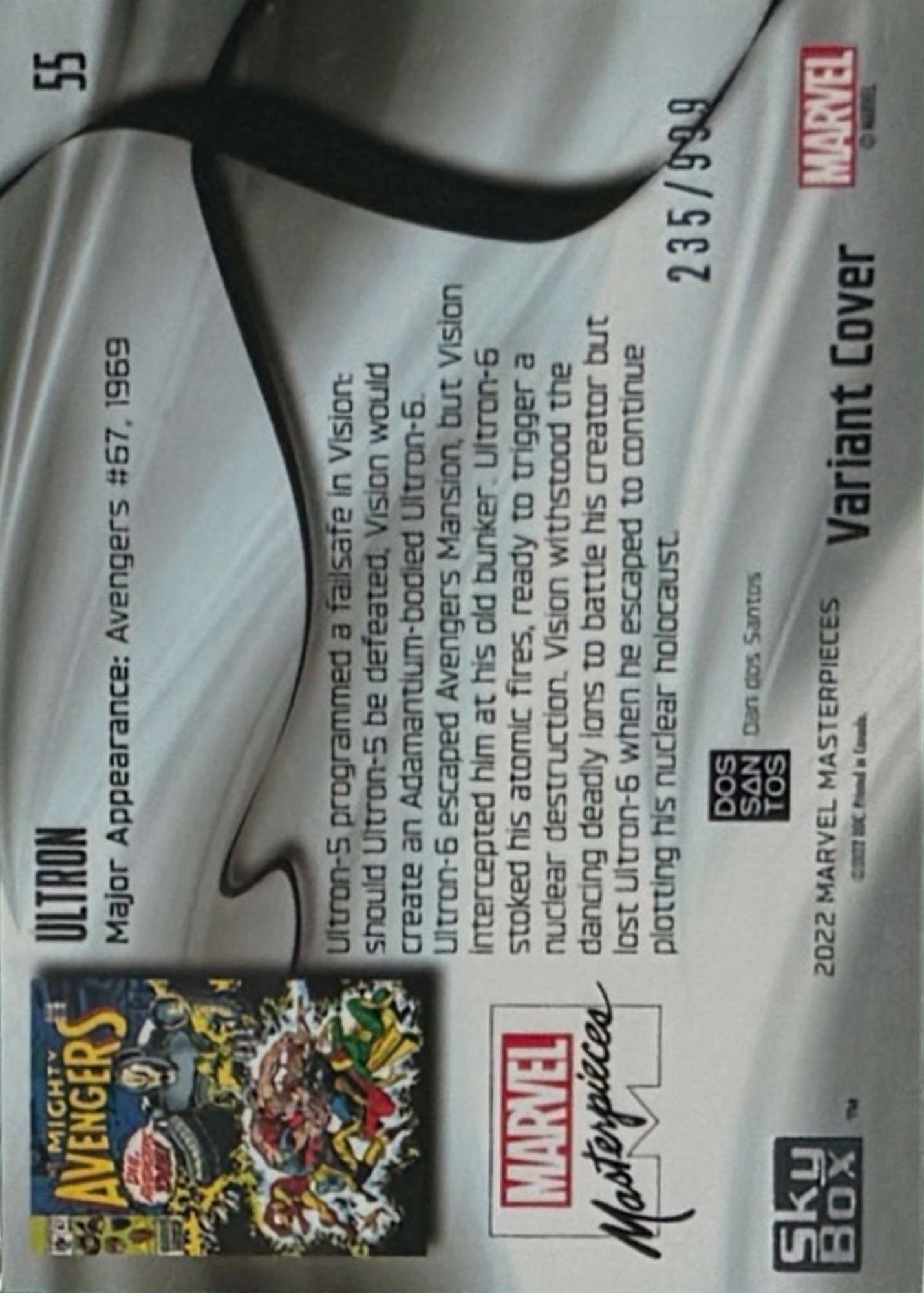 Ultron back card image