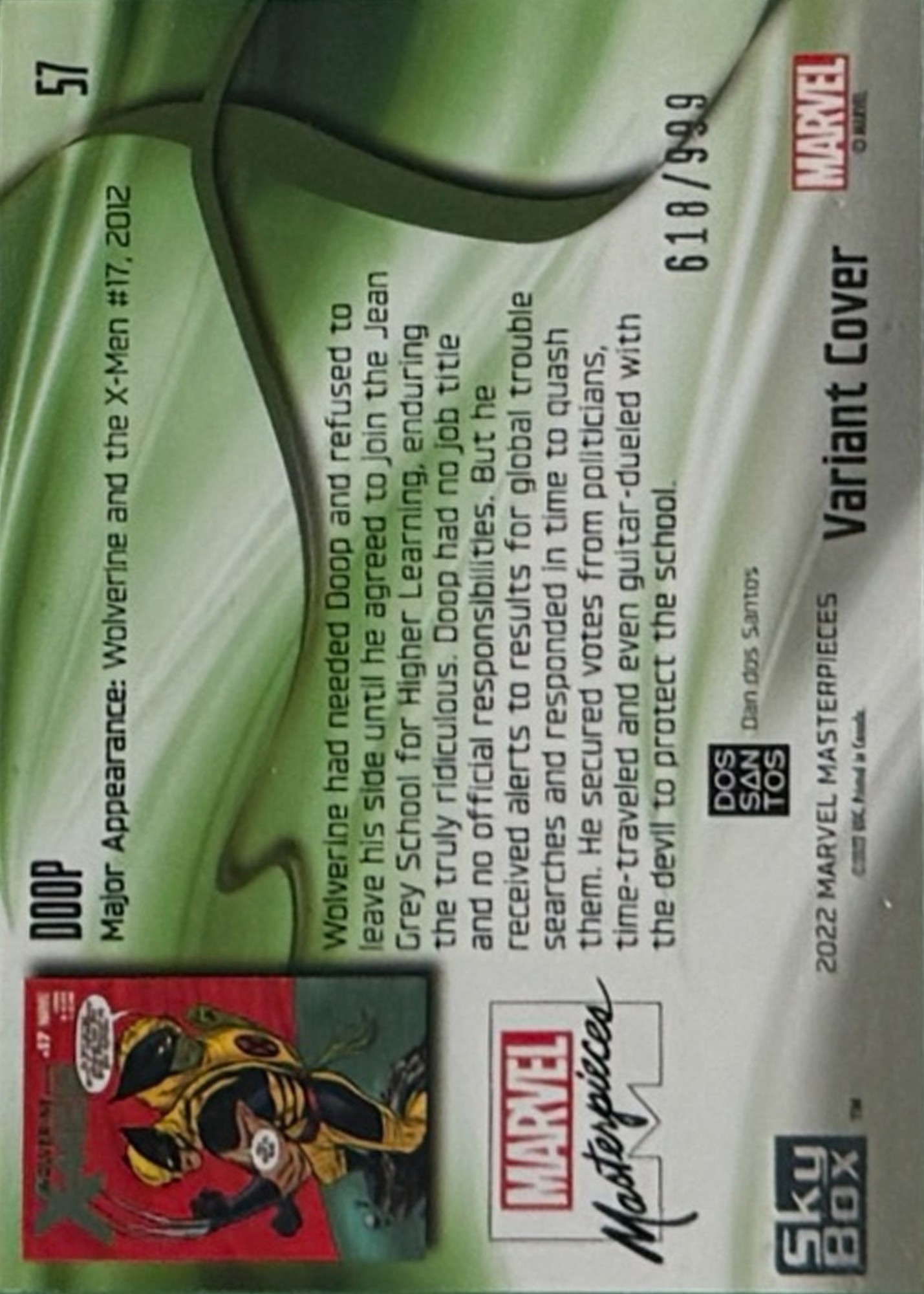 Doop back card image