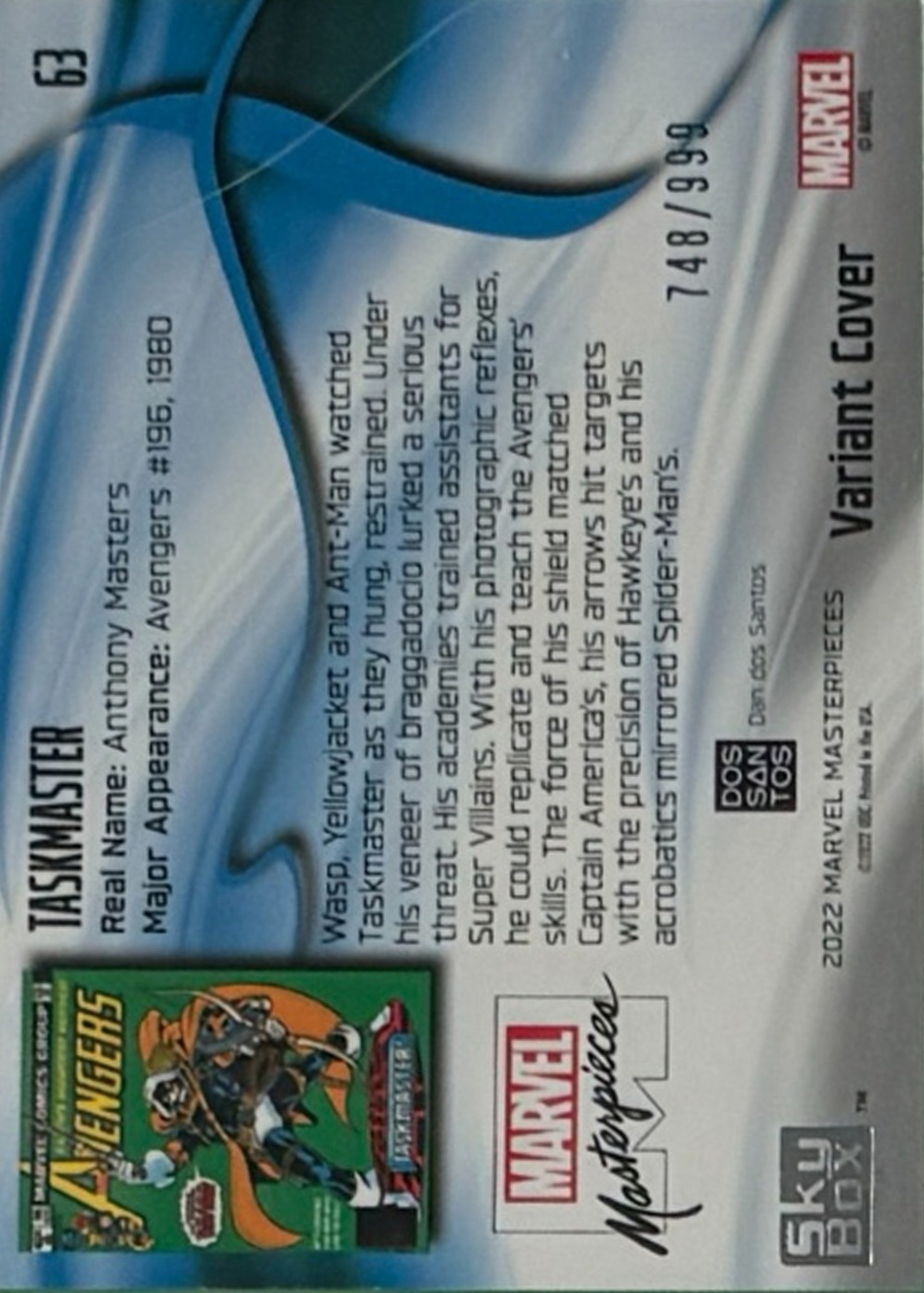 Taskmaster back card image
