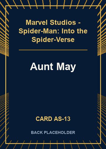 Aunt May back card image