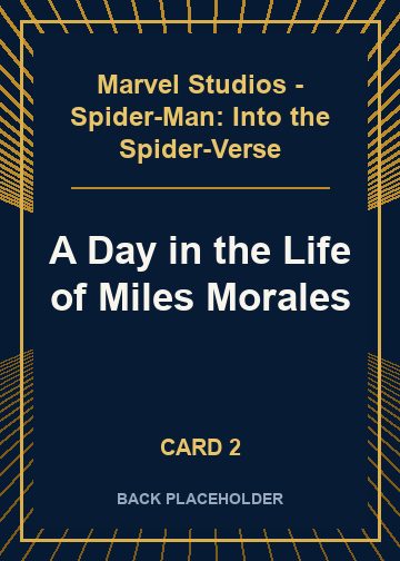 A Day in the Life of Miles Morales back artwork
