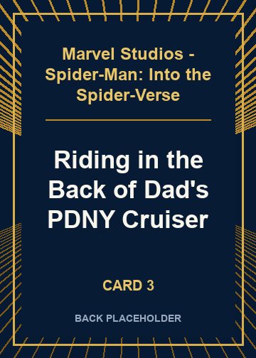 Riding in the Back of Dad's PDNY Cruiser back artwork