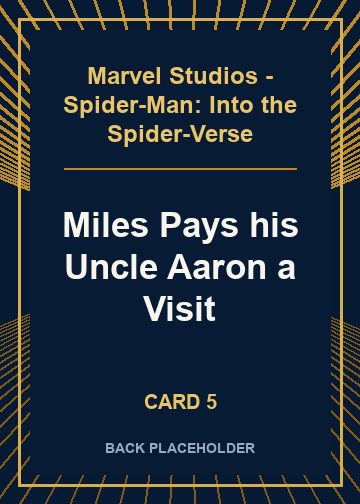 Miles Pays his Uncle Aaron a Visit back artwork