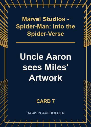 Uncle Aaron sees Miles' Artwork back artwork
