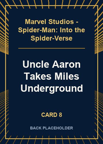 Uncle Aaron Takes Miles Underground back artwork