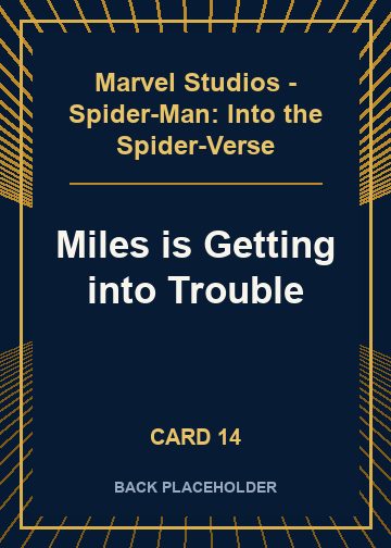 Miles is Getting into Trouble back artwork