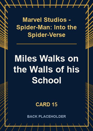 Miles Walks on the Walls of his School back artwork