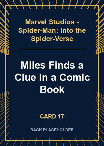 Miles Finds a Clue in a Comic Book back artwork