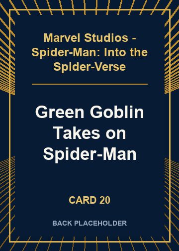 Green Goblin Takes on Spider-Man back artwork