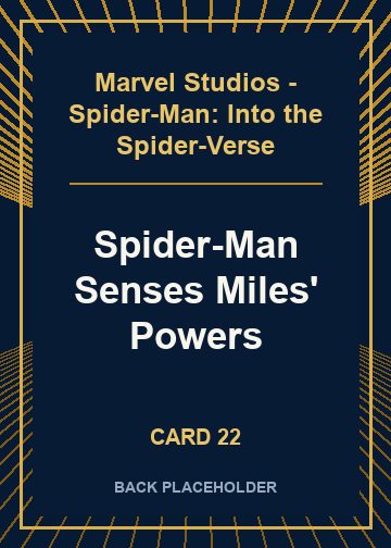 Spider-Man Senses Miles' Powers back artwork