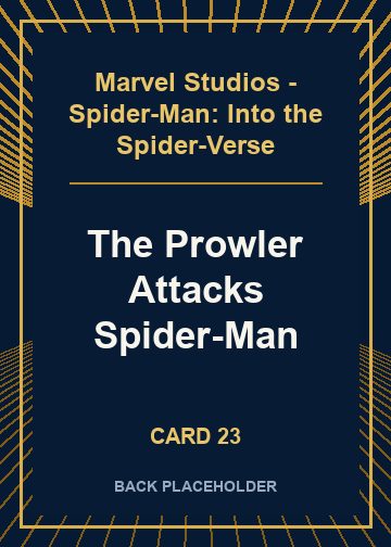 The Prowler Attacks Spider-Man back artwork