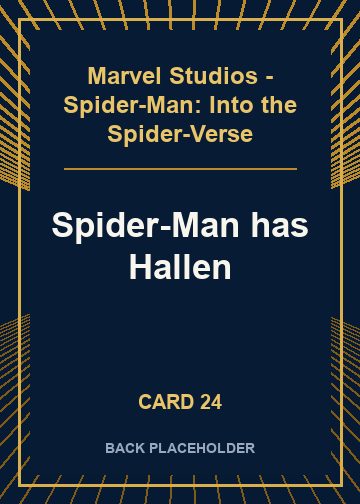 Spider-Man has Hallen back artwork
