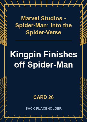 Kingpin Finishes off Spider-Man back artwork