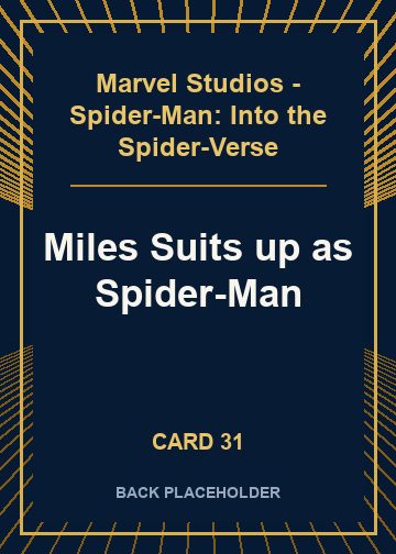 Miles Suits up as Spider-Man back artwork