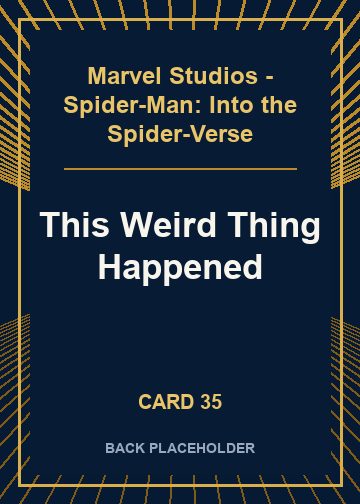 This Weird Thing Happened back artwork