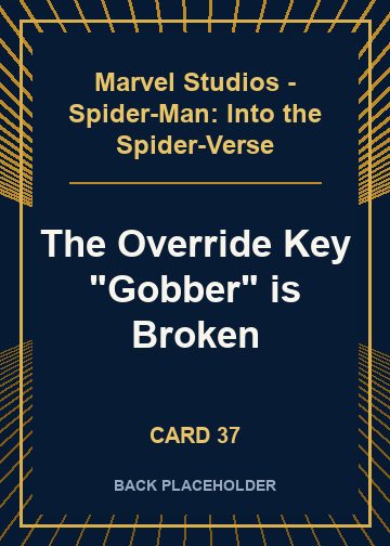The Override Key "Gobber" is Broken back card image