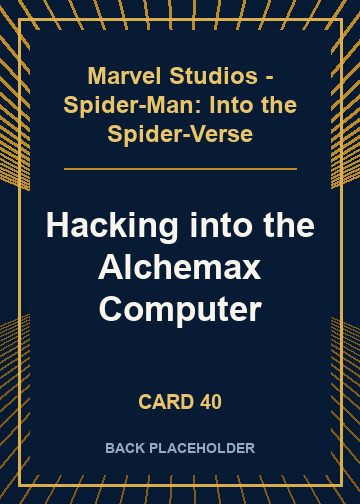 Hacking into the Alchemax Computer back card image