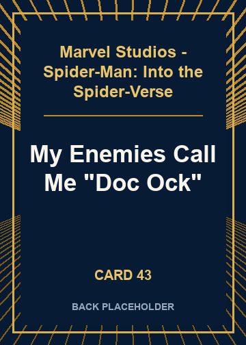 My Enemies Call Me "Doc Ock" back card image