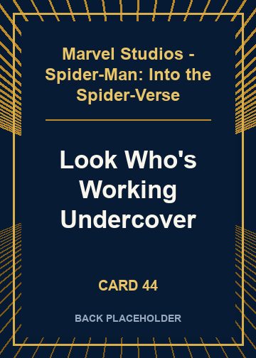 Look Who's Working Undercover back card image